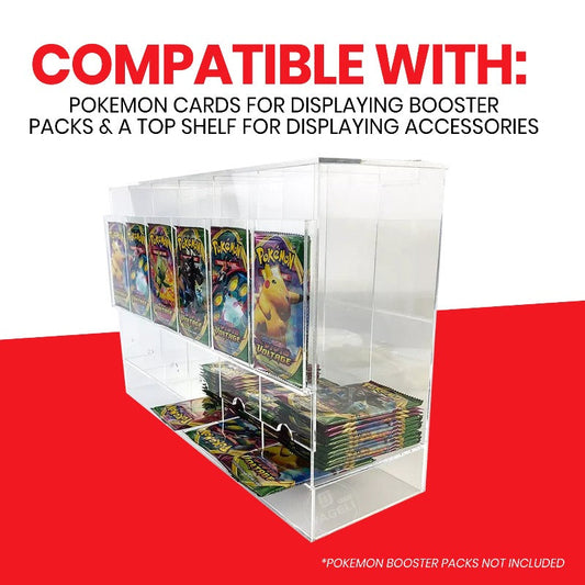 Pokémon Booster Pack 6-Slot EVORETRO Acrylic Display Dispenser - 4 Packs