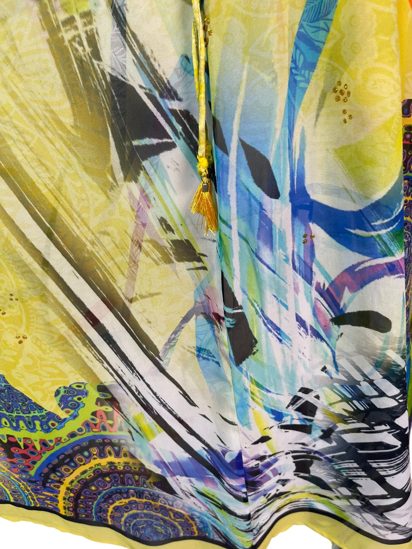 PRG6362 Sheer Avatar Pure Silk Maxi Kaftan