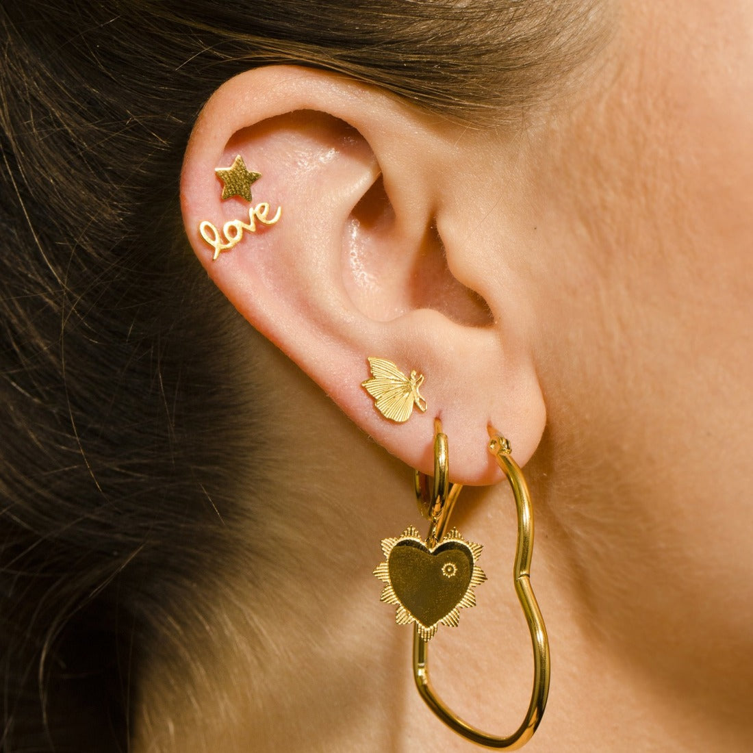 TUMBLE: Heart Shaped Hoop Earrings