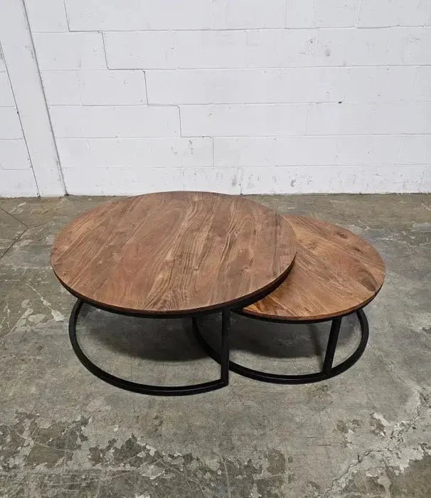 Tables à Café gigogne en bois d'Acacia (Naturel)