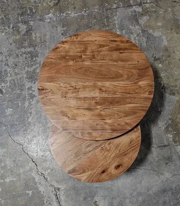 Tables à Café gigogne en bois d'Acacia (Naturel)