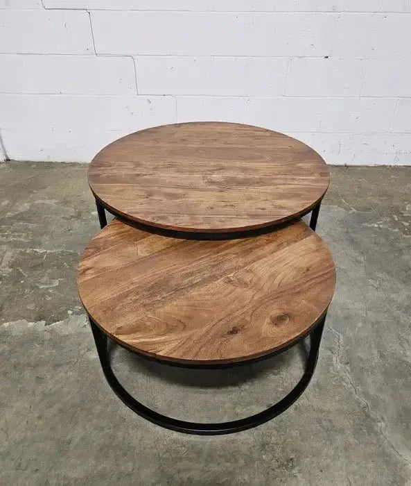 Tables à Café gigogne en bois d'Acacia (Naturel)
