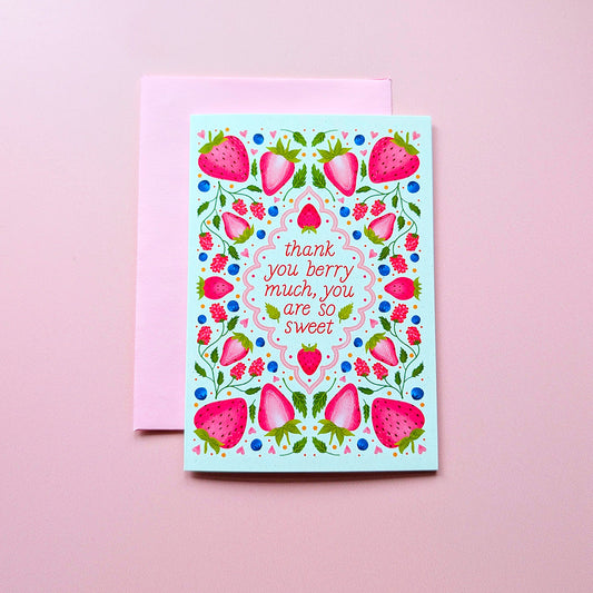 Thank You Berry Much | Mini Greeting Card