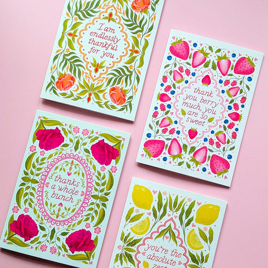 Thank You Berry Much | Mini Greeting Card