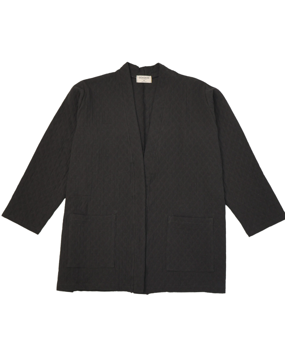 Le cardigan matelassé en coton biologique noir