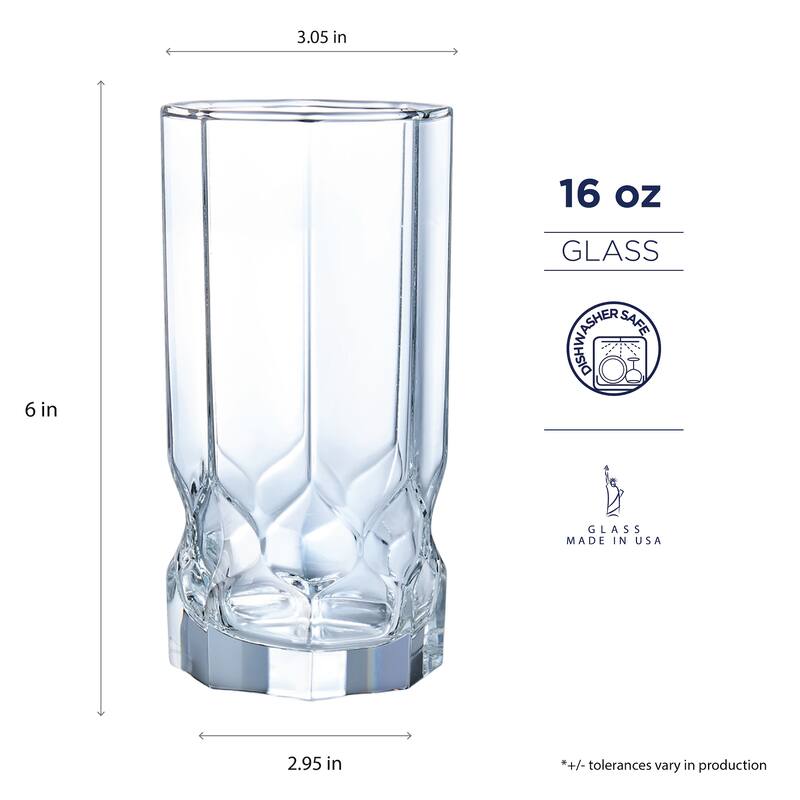 Luminarc 16 Piece Topaz Glassware Set