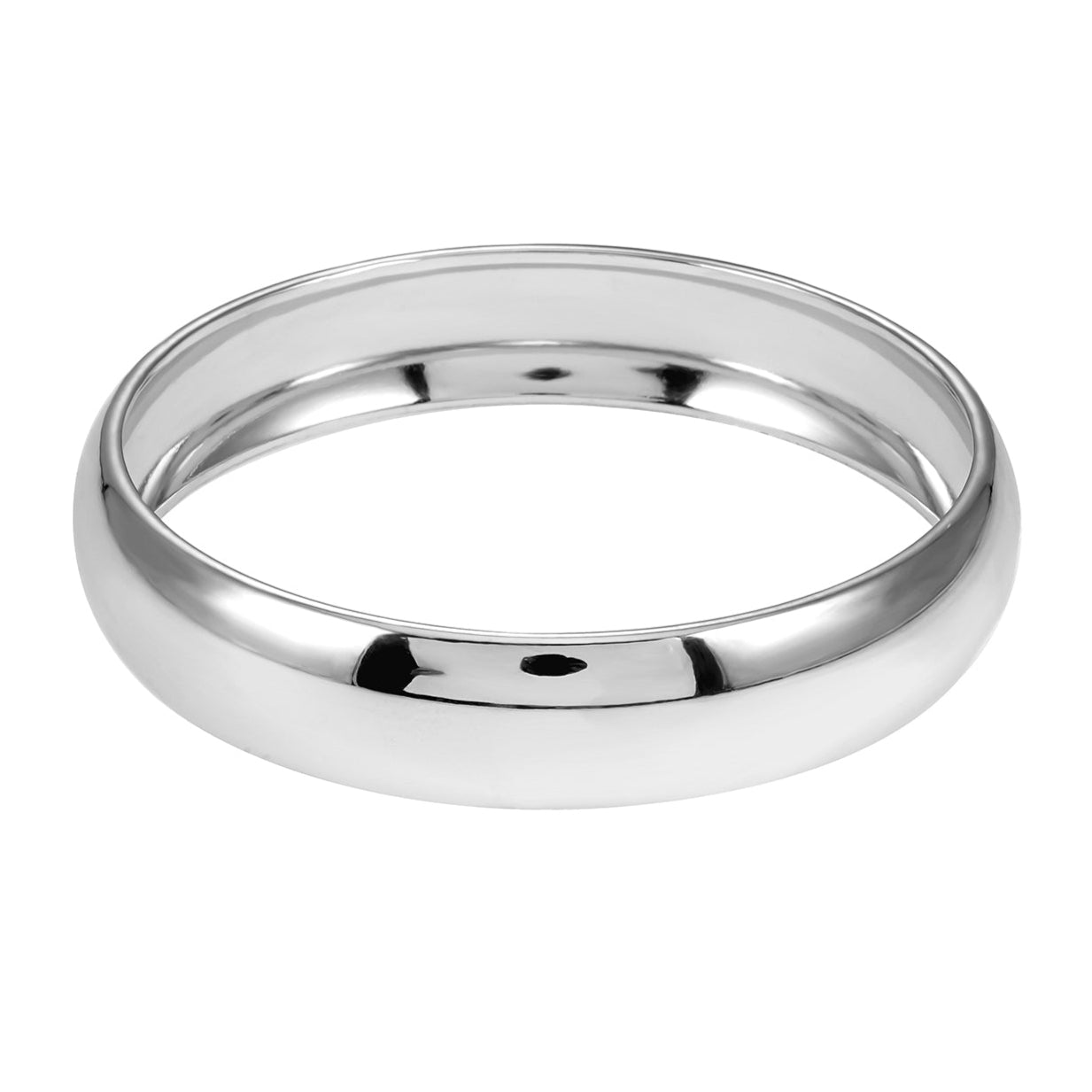 Style UMUAKOT: Mid Width Classic Silver Band Bracelet