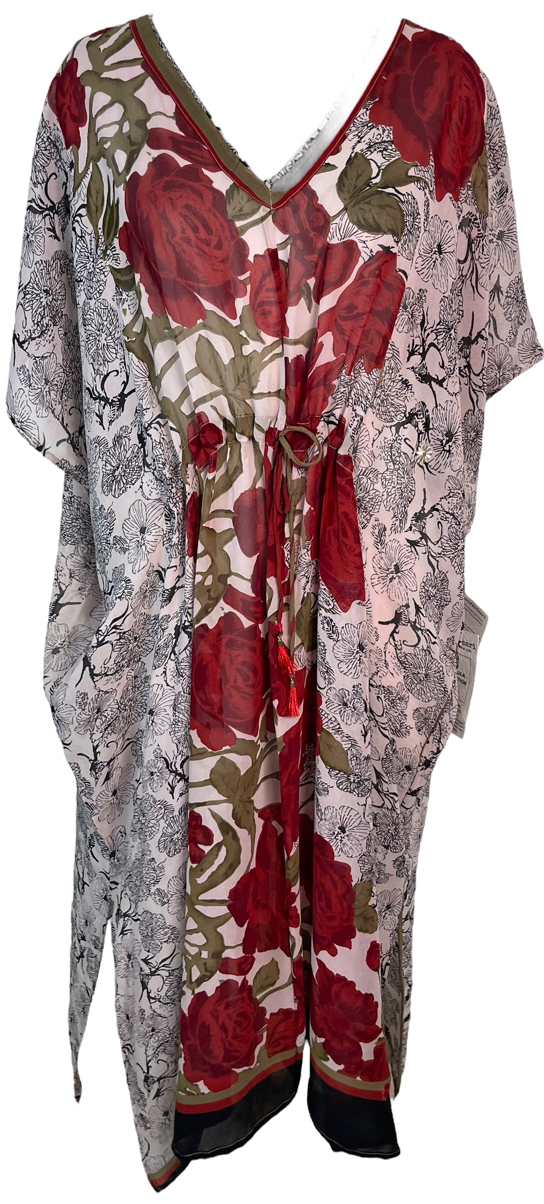 PRG6367 Sheer Avatar Pure Silk Maxi Kaftan