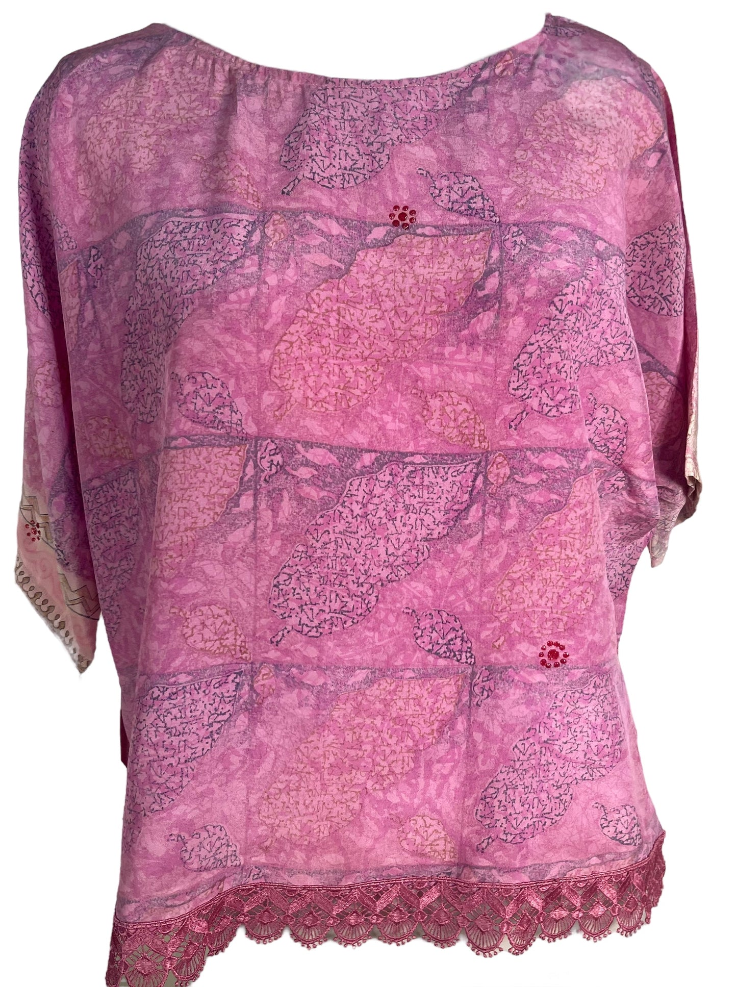 PRC6685 Avatar Pure Silk Side Slit Top