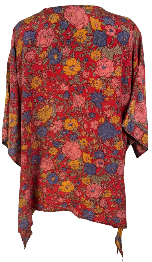 PRC7164 Avatar Pure Silk Long Tunic with Side Ties