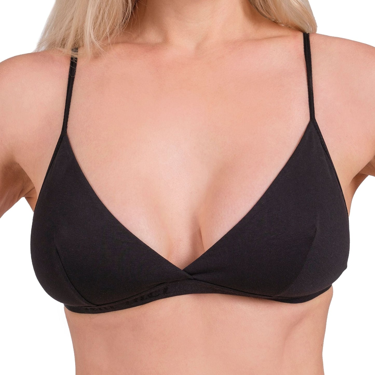 Wire-Free Cotton Triangle Bra