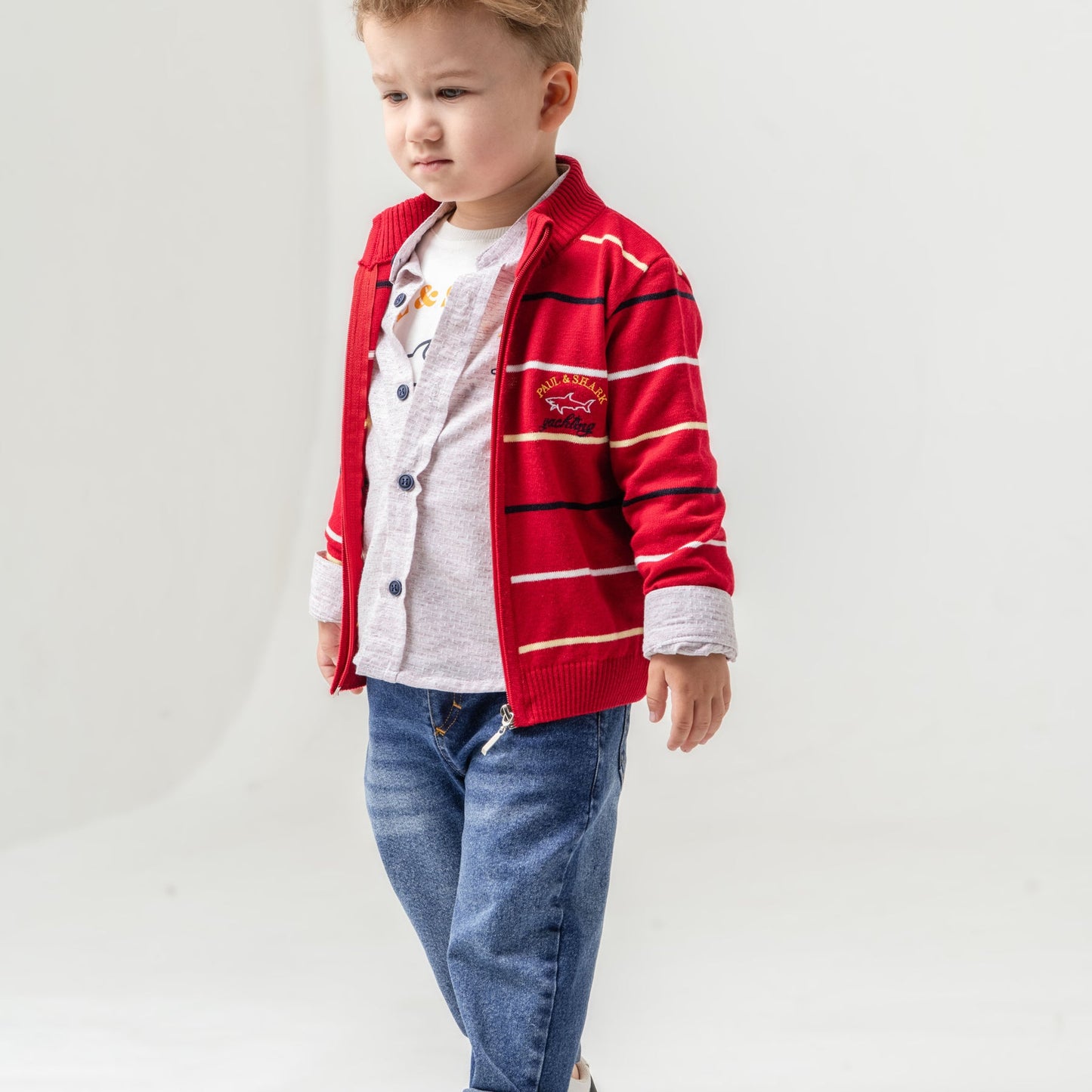 Shark Paul Boys 4PC Sweater Set