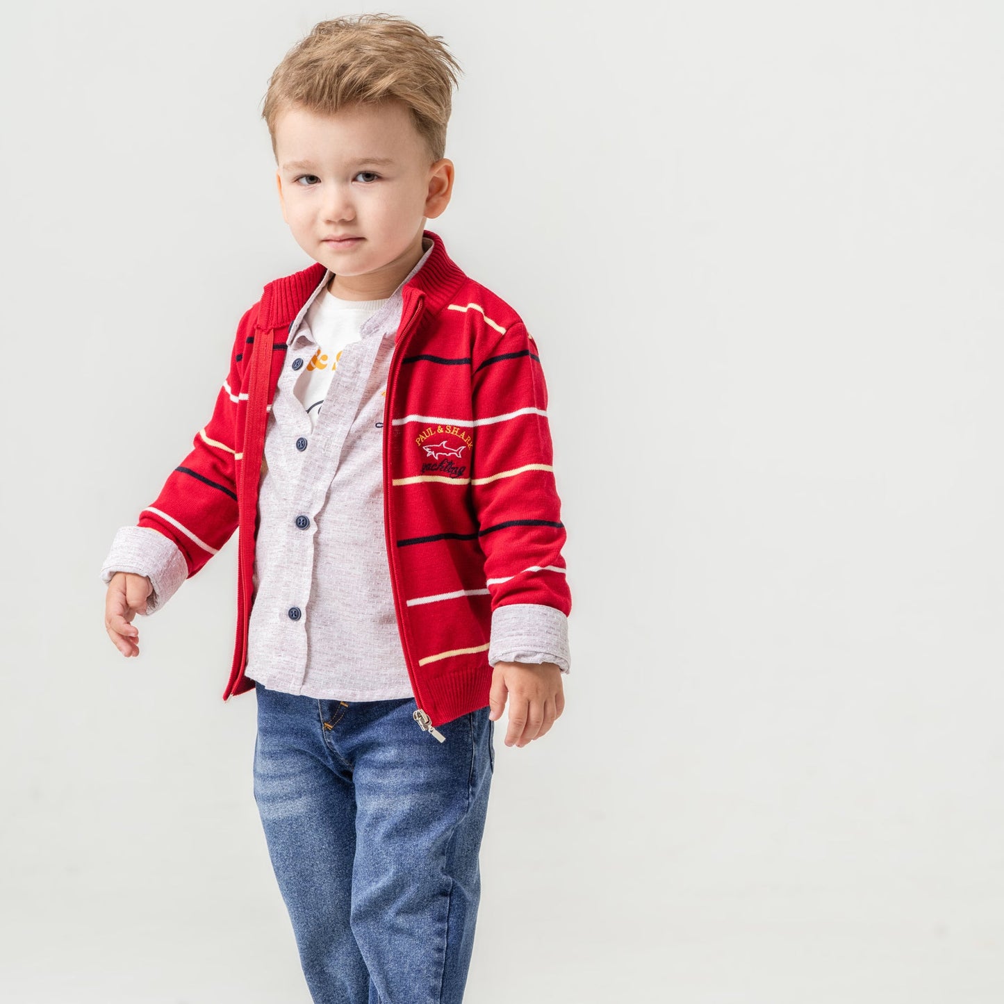 Shark Paul Boys 4PC Sweater Set