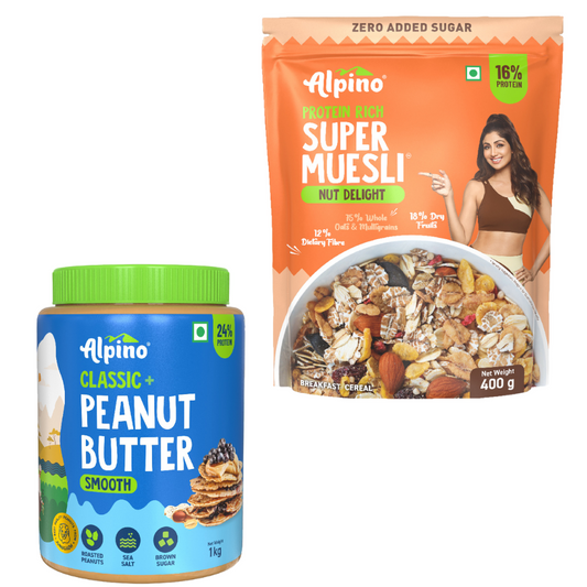 Classic Protein Combo -Classic Peanut Butter Smooth 1 KG + Super Muesli Nut Delight 400 G