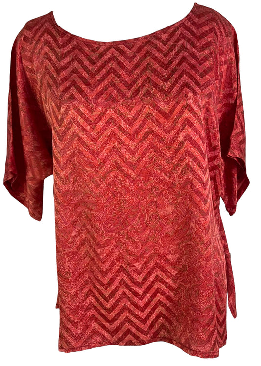 PRC6490 Avatar Pure Silk Side Slit Top