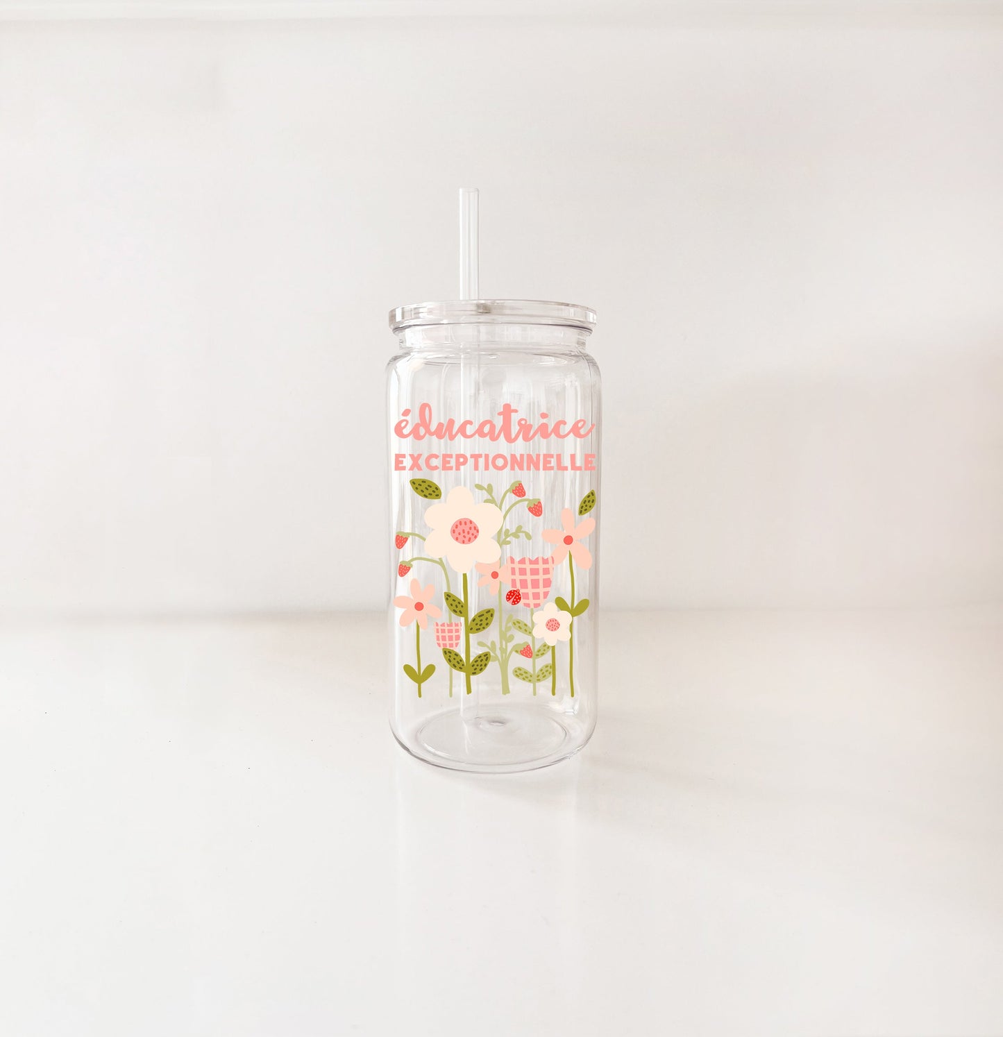 Verre en plastique 16oz - enseignante & éducatrice