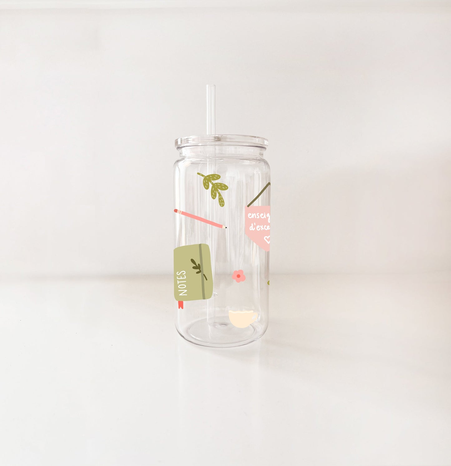 Verre en plastique 16oz - enseignante & éducatrice