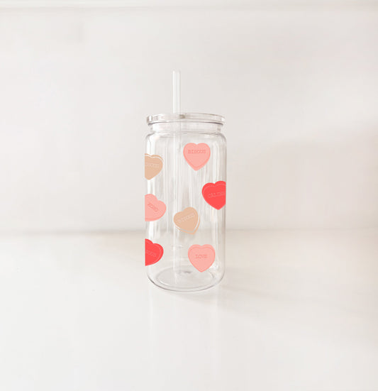 Verre en plastique 16oz - St-Valentin