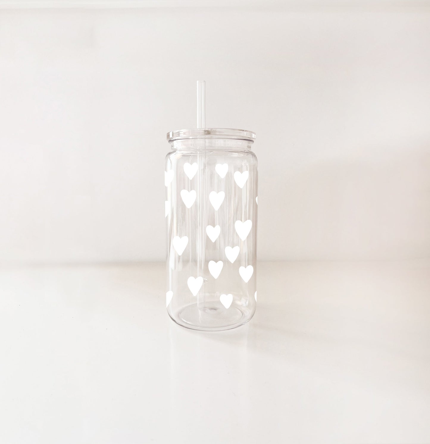 Verre en plastique 16oz - St-Valentin