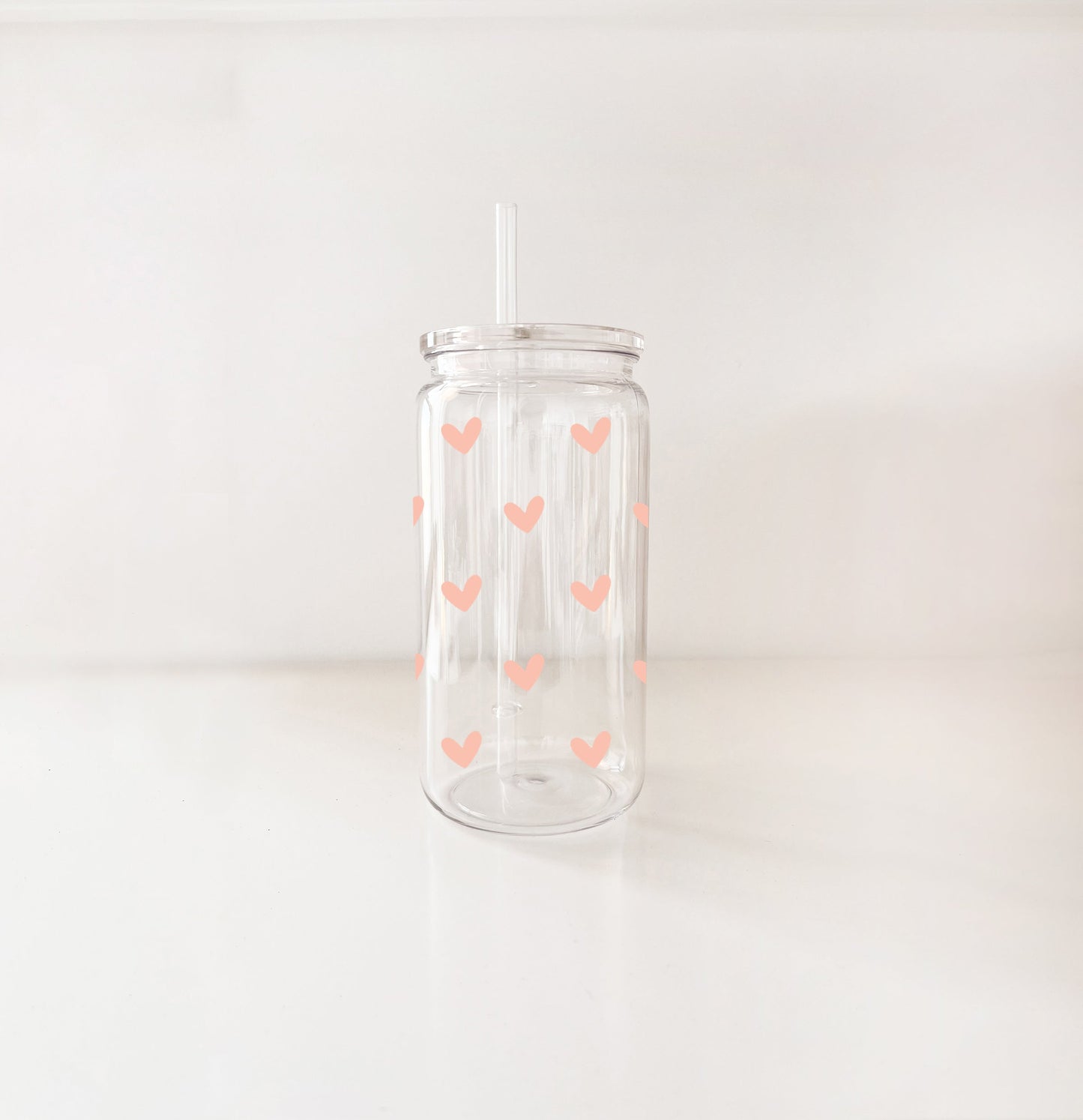 Verre en plastique 16oz - St-Valentin