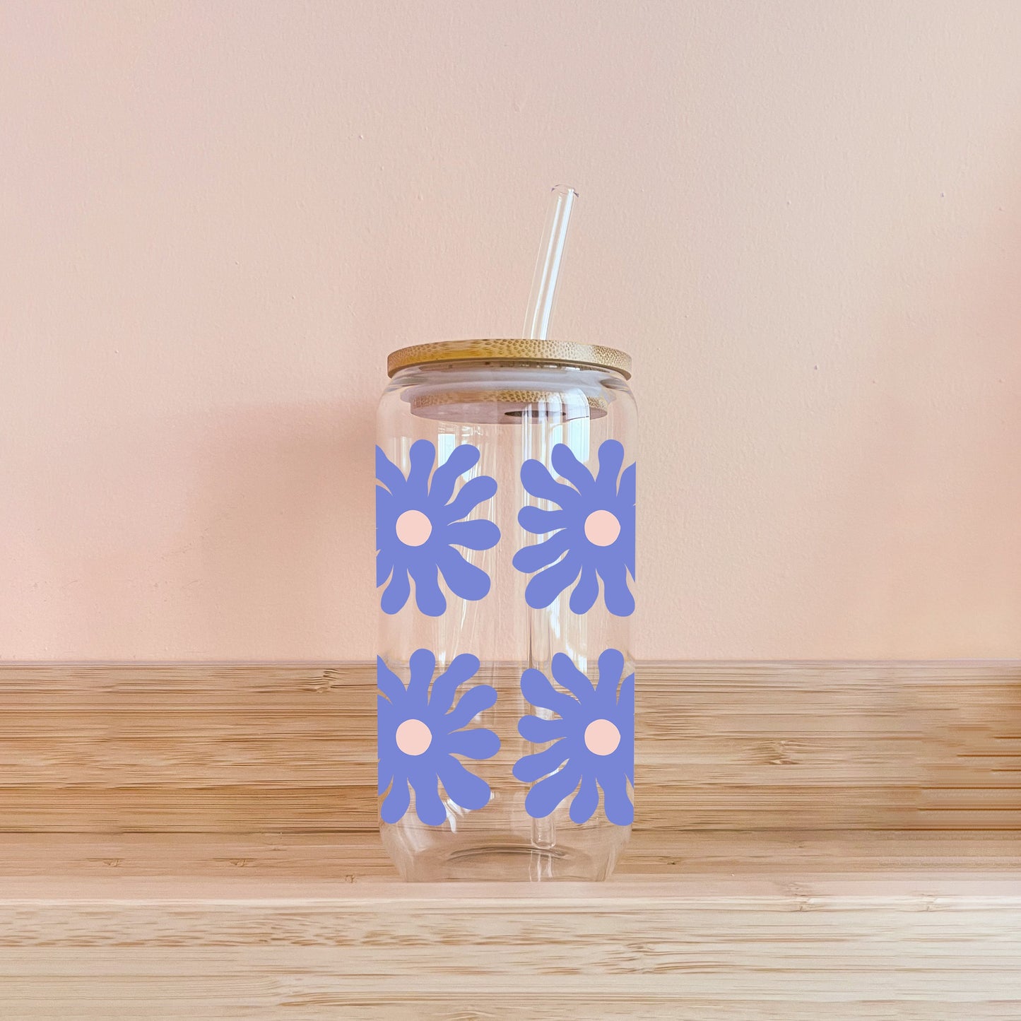 Verre boho - bleu vintage