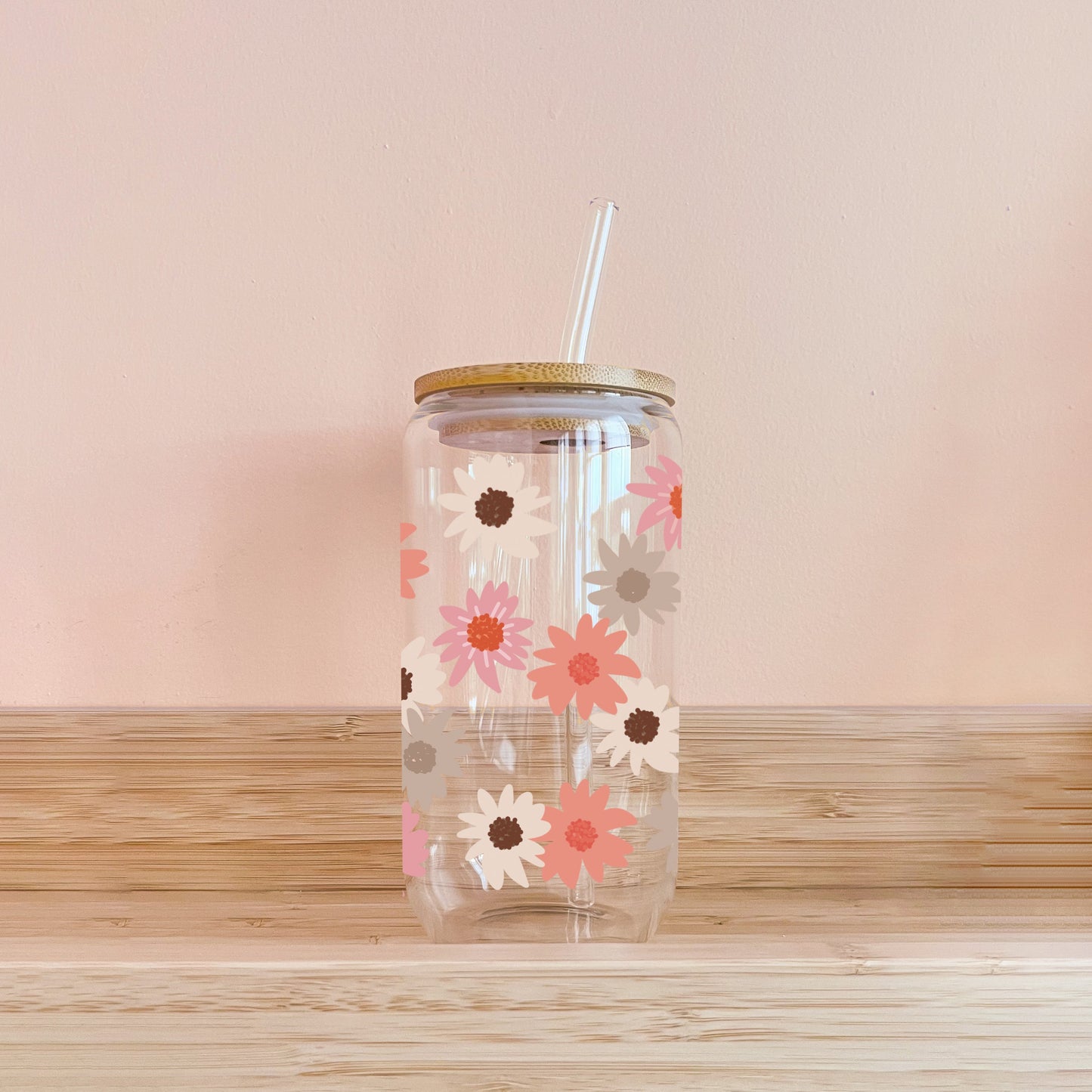 Verre boho - pensées d'automne