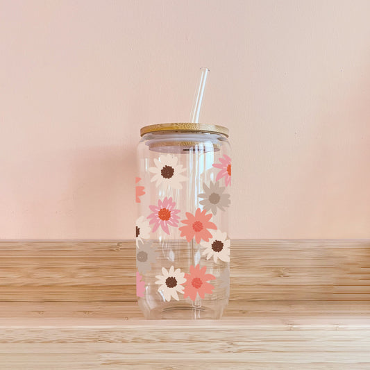 Verre boho - pensées d'automne