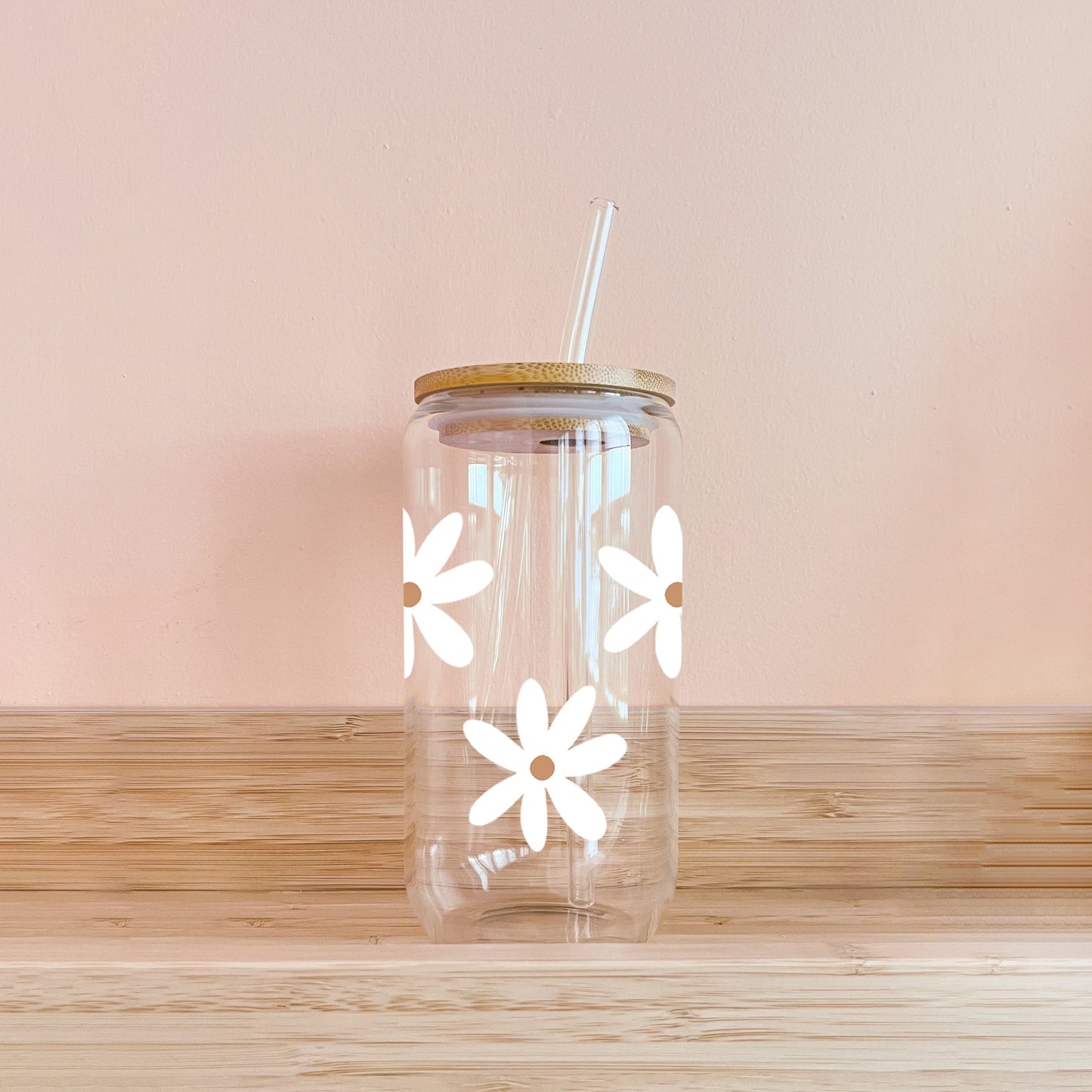 Verre boho - fleurs d'automne