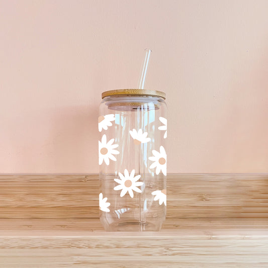 Verre boho - fleurs d'été