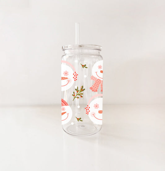 Verre en plastique 16oz - Bonhommes de neige