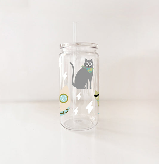 Verre en plastique - Chats sauge