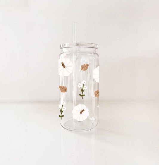 Verre en plastique - Citrouilles blanches