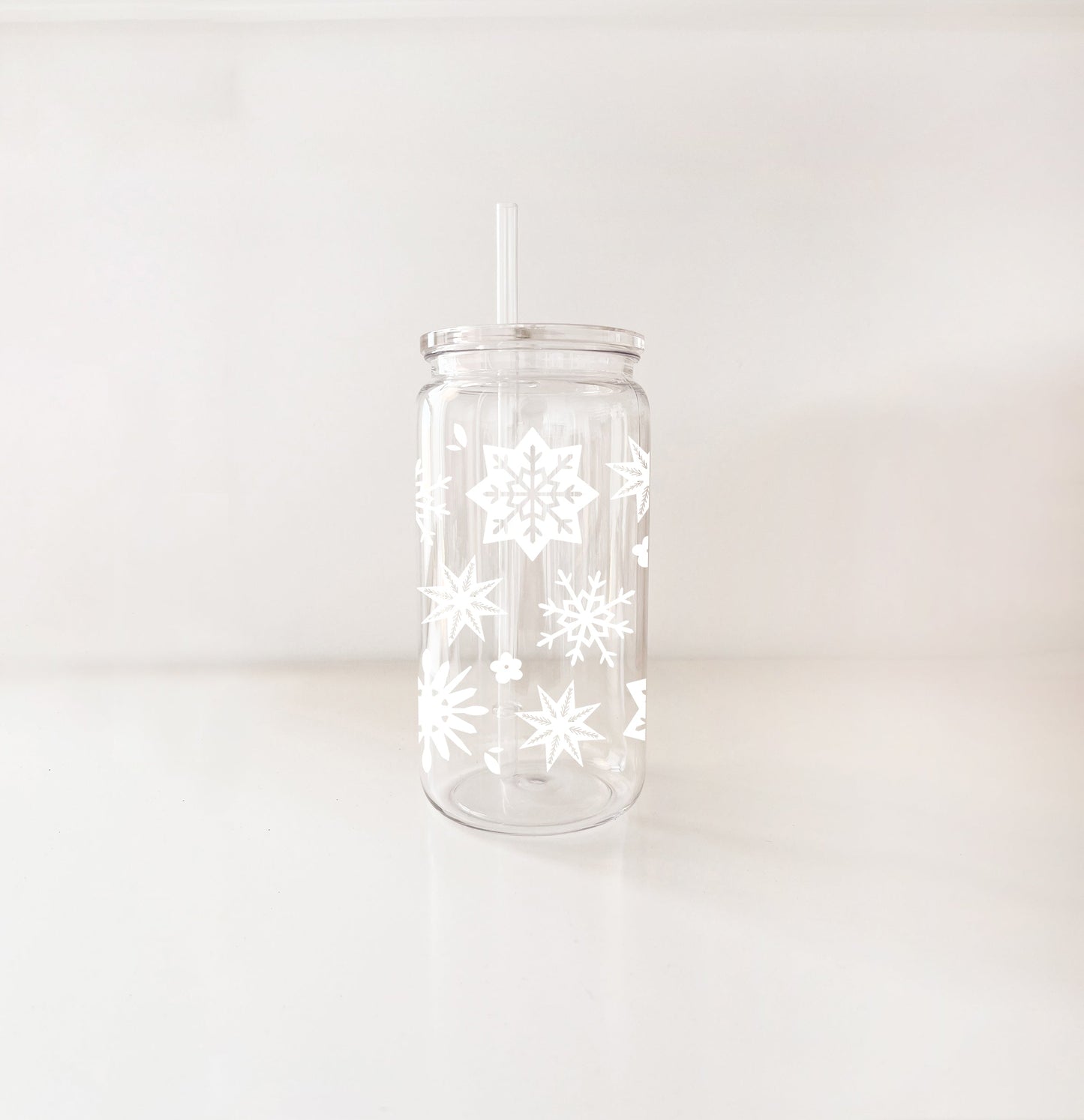 Verre en plastique 16oz - Flocons