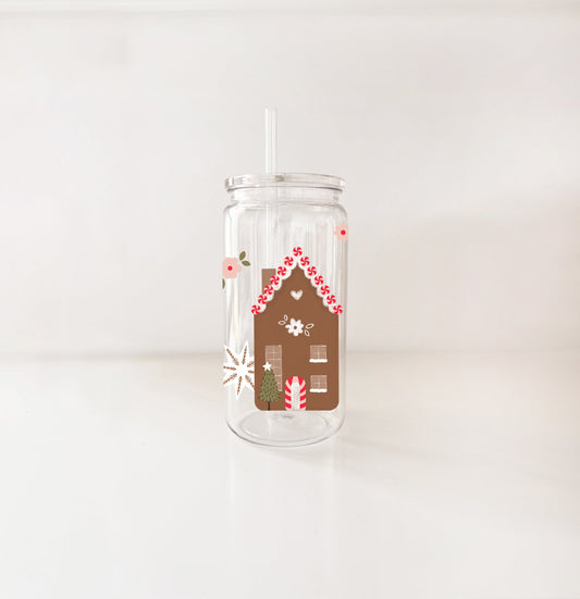 Verre en plastique 16oz - Maisons pain d'épices