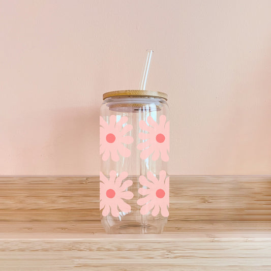 Verre boho - modèle rose vintage