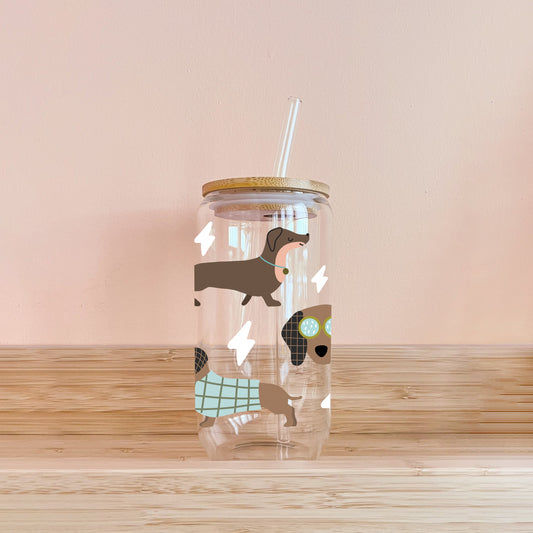 Verre boho - teckels sauge