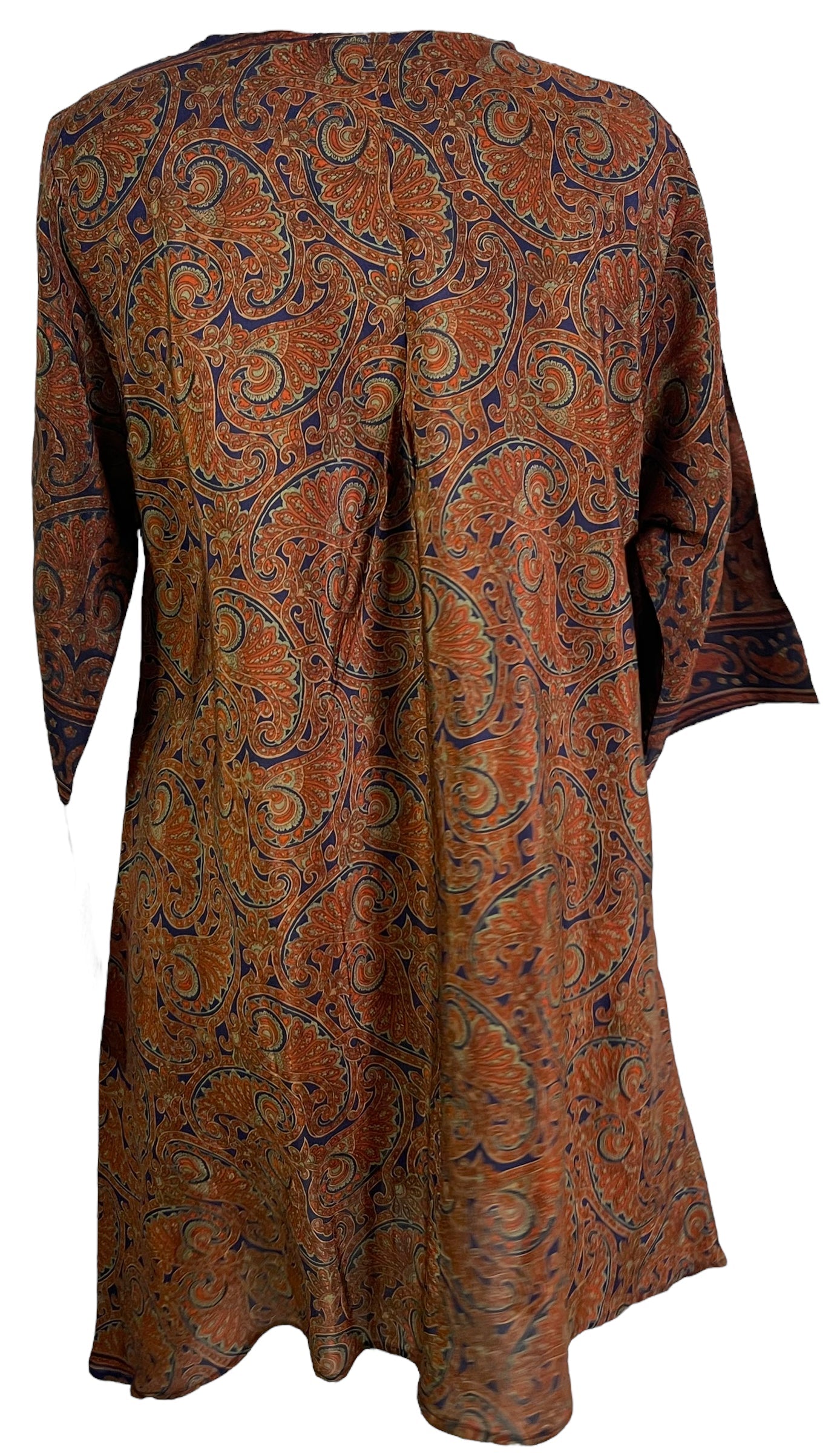 PRC6054 Avatar Pure Silk Self Pocket Tunic Dress