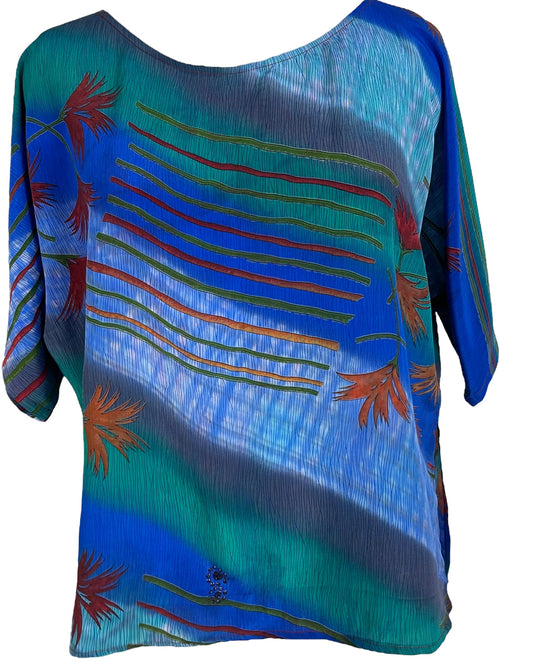 PRC6660 Avatar Pure Silk Side Slit Top