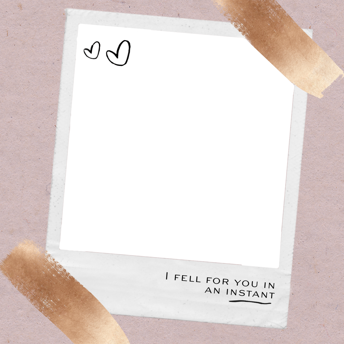 Polaroid Canvas Photo Love Heart-Valentines Day Custom Canvas Print