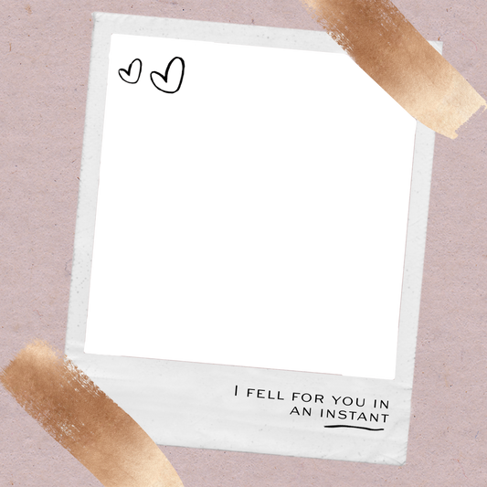 Polaroid Canvas Photo Love Heart-Valentines Day Custom Canvas Print