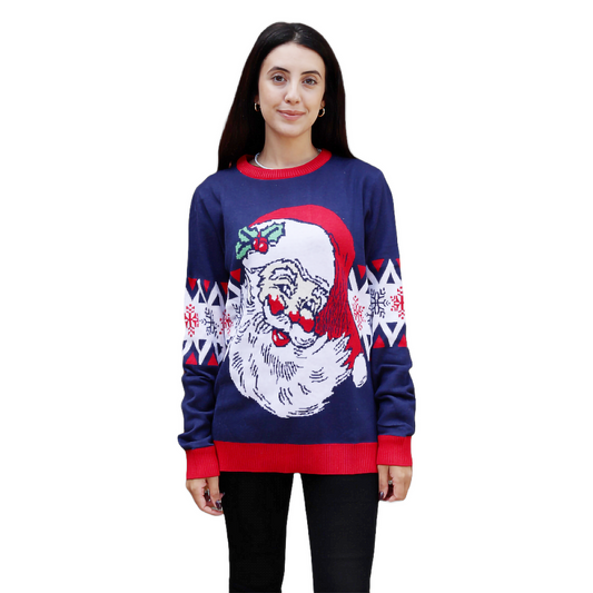 Vintage Laughing Santa  Sweater