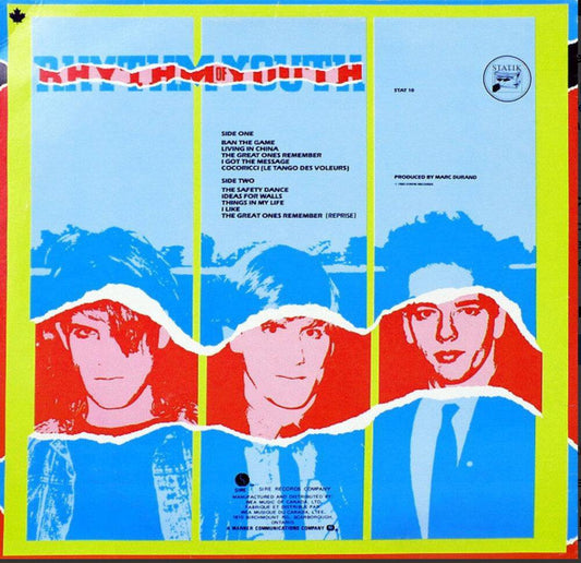 Men Without Hats ‎– Rhythm Of Youth - 1982 Original!