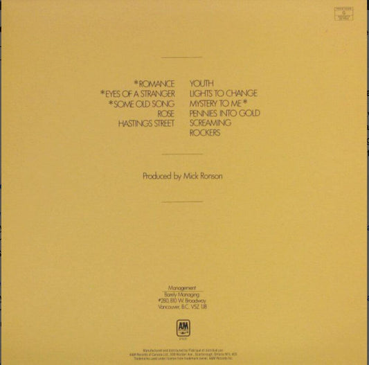 Payolas ‎– No Stranger To Danger - 1982