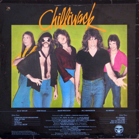 Chilliwack ‎– Breakdown In Paradise - Original de 1983