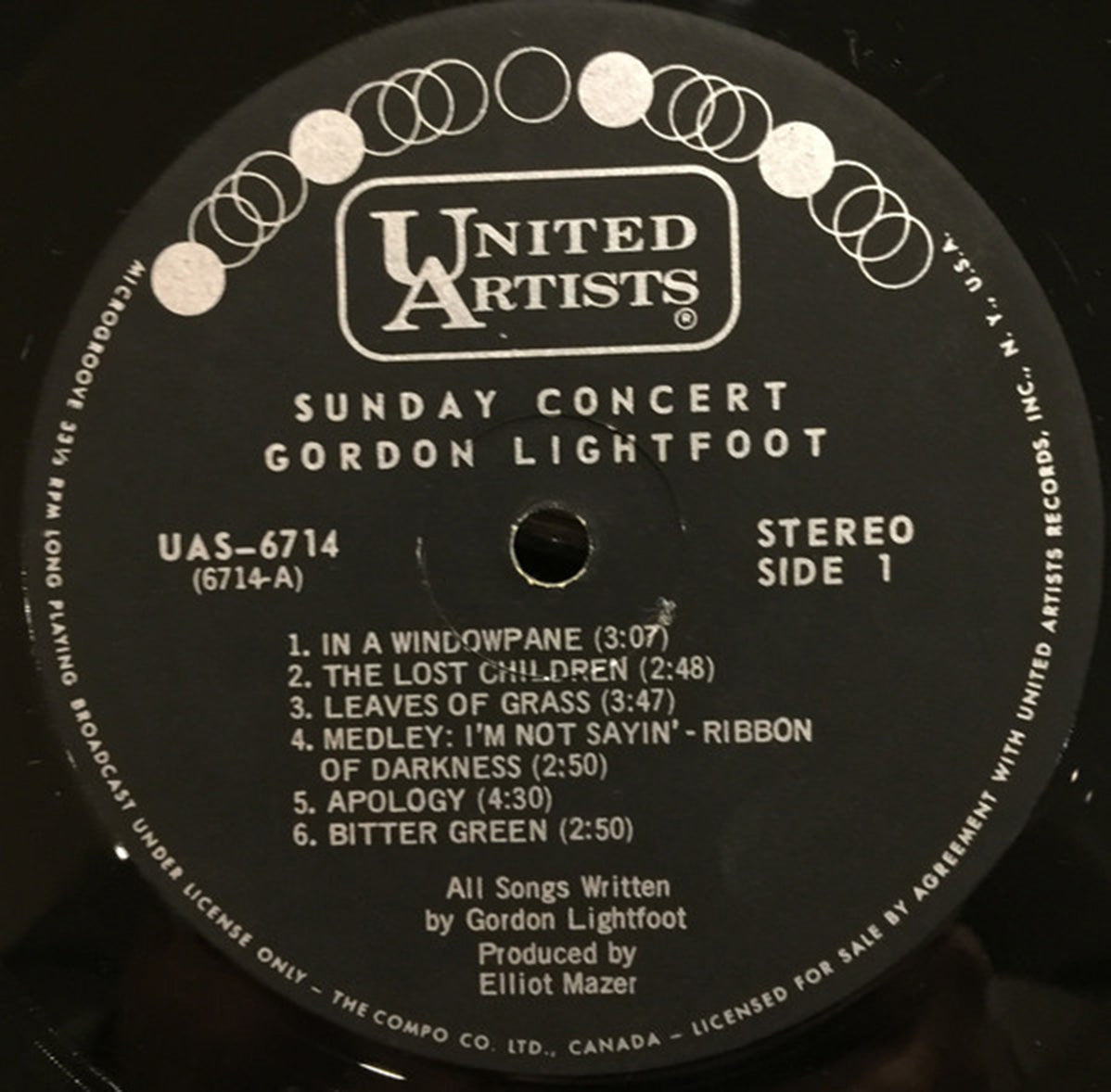 Gordon Lightfoot – Concert du dimanche - Original 1969 !