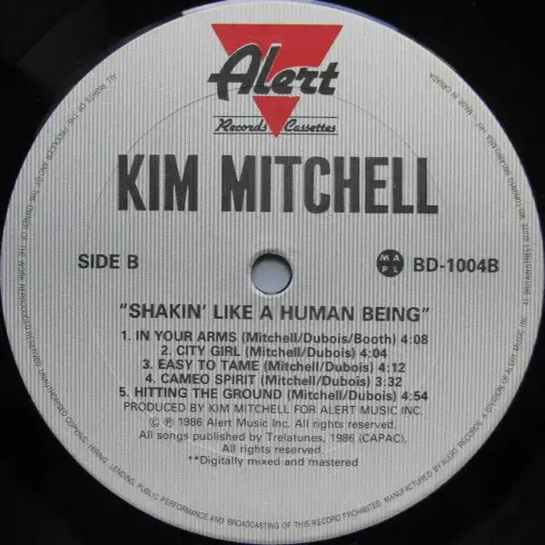 Kim Mitchell – Shakin' Like A Human Being - 1986 Original