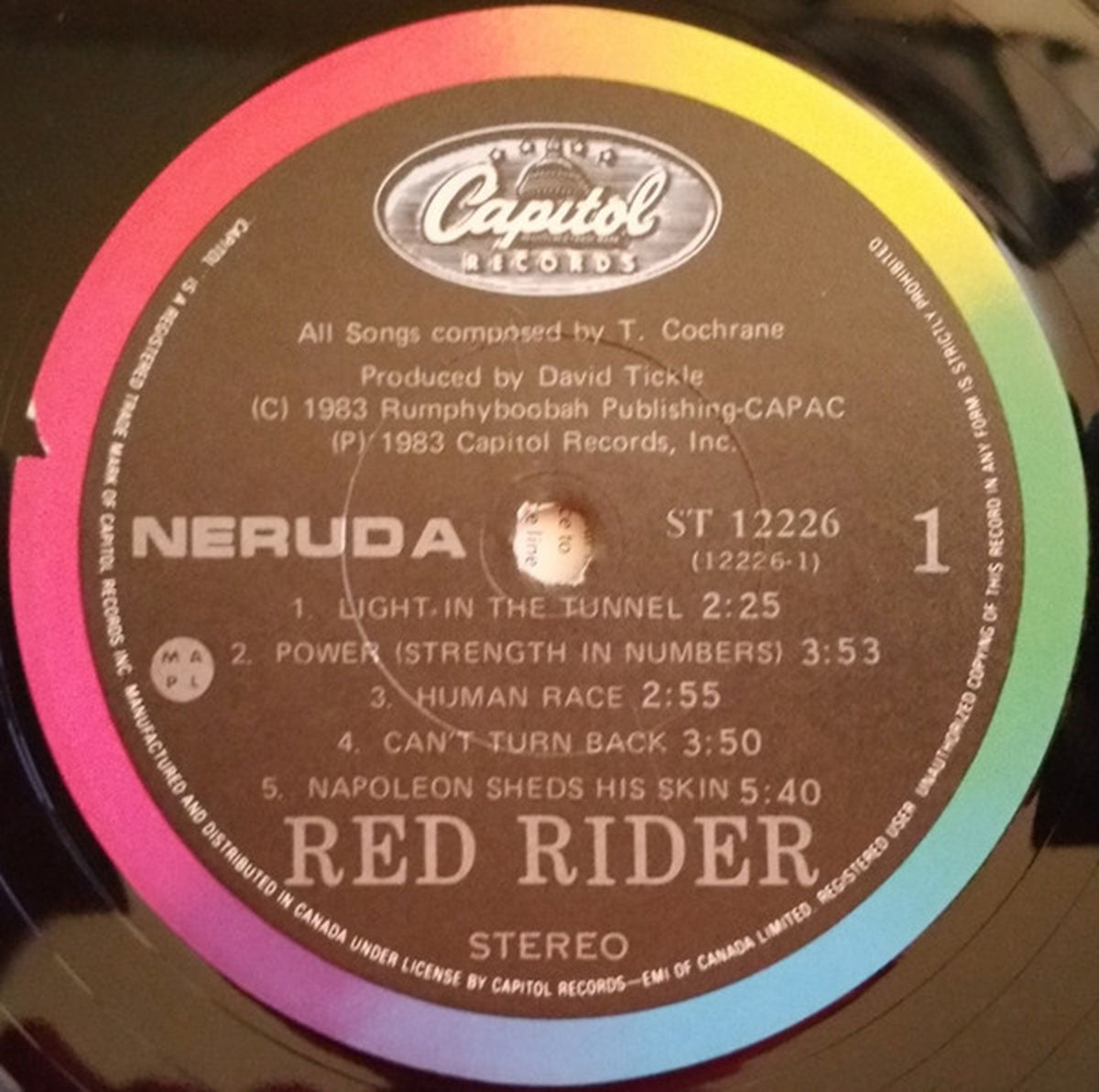 Red Rider – Neruda - 1983 Pressing