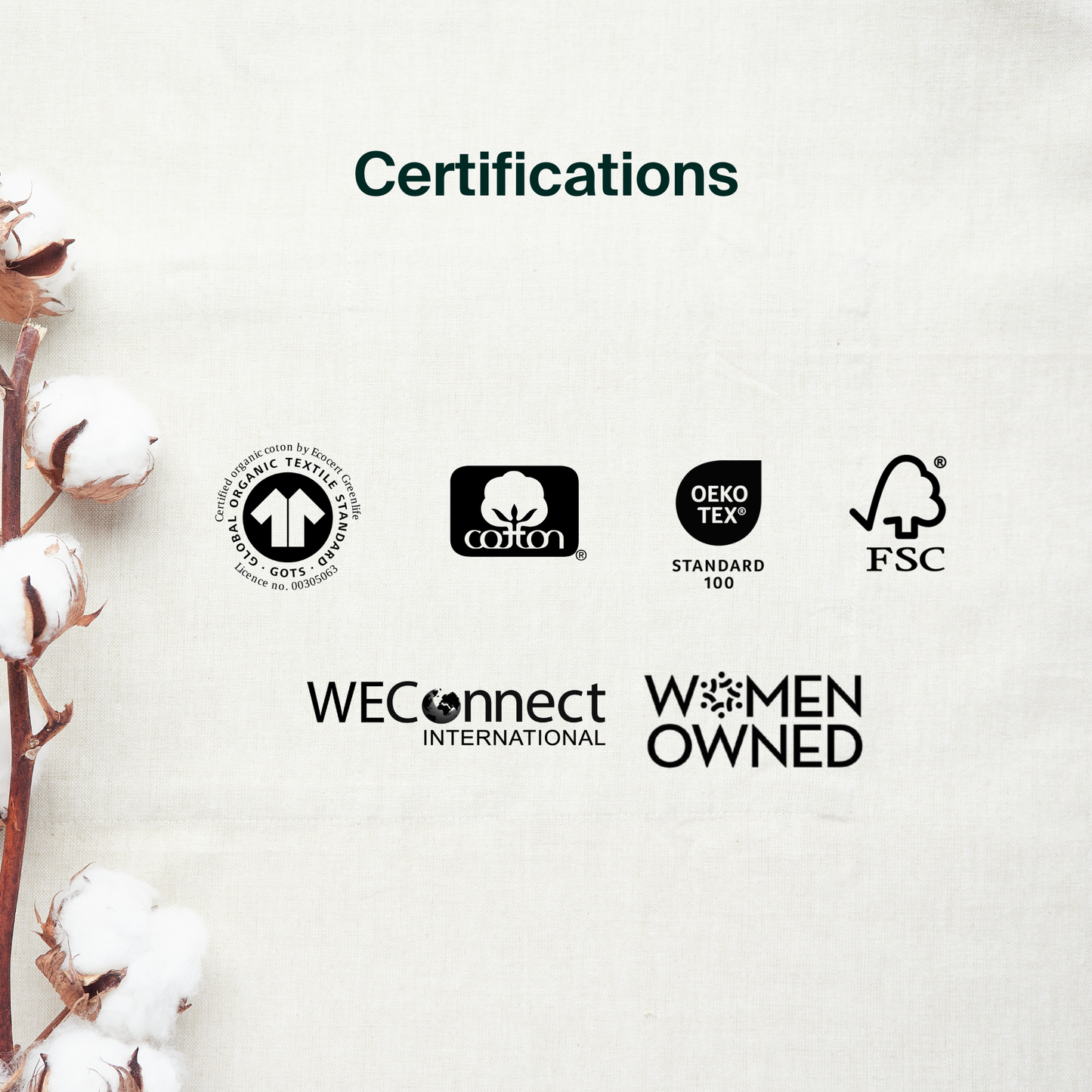 100% Organic Cotton Non-Applicator Tampons