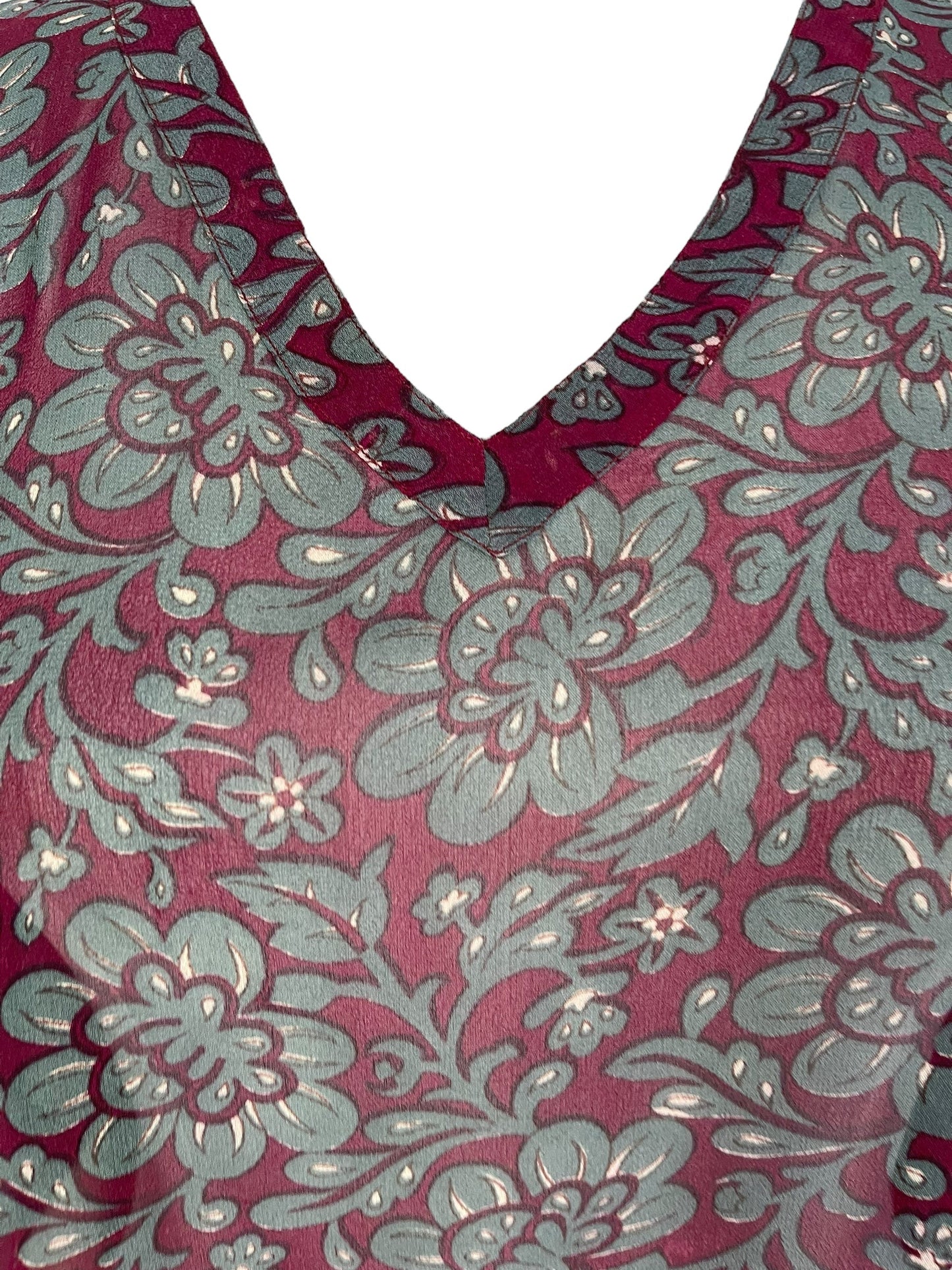 PRG7183 Sheer Avatar Pure Silk Long Tunic with Side Ties