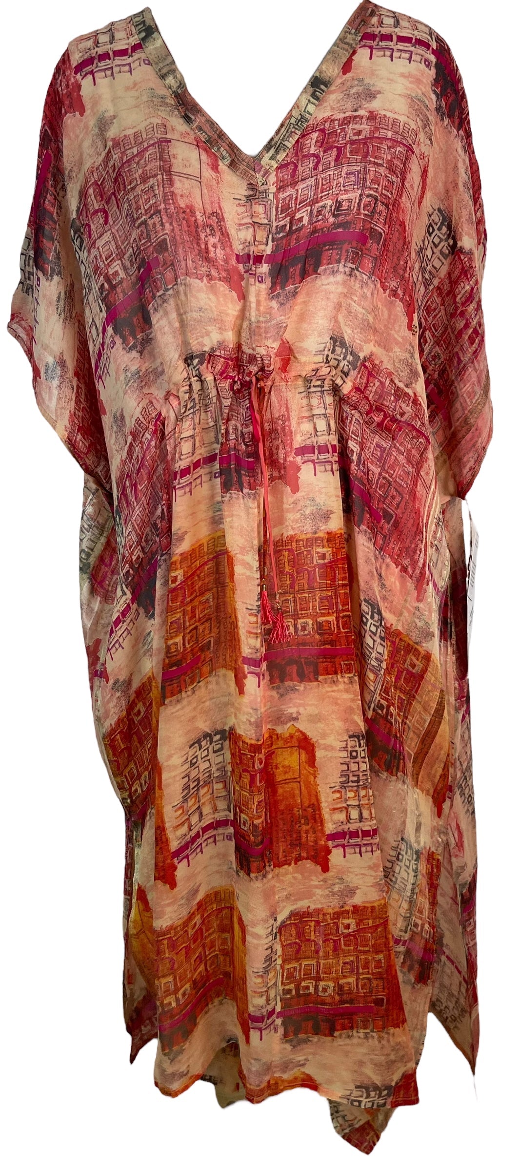 PRG6354 Sheer Avatar Pure Silk Maxi Kaftan